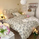 French pastoral pure cotton bed four-piece set 100 cotton student dormitory quilt cover bed sheet three-piece set bedding