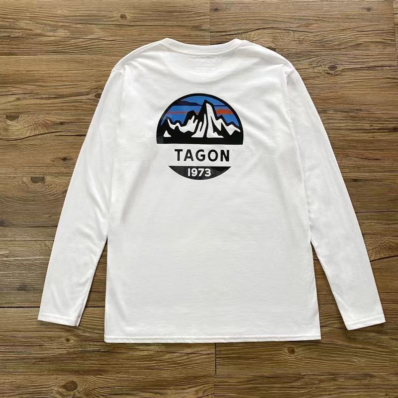 EUROPEAN GOODS ORIGINAL SINGLE AUTUMN AND WINTER LONG-SLEEVED CASUAL T-SHIRT MENS OUTDOOR SPORTS CREWNECK COTTON TOP TIDE