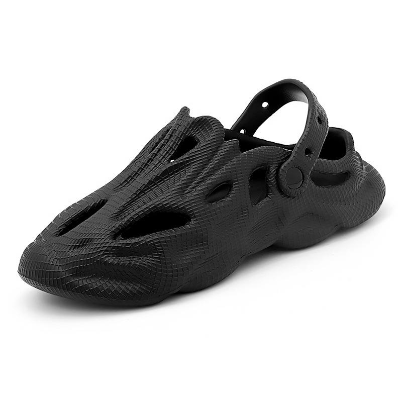 HOLE SHOES MENS SUMMER NEW SLIPPERS MENS OUTDOOR NON-SLIP STEP ON SHIT FEELING BAOTOU DRIVING BEACH SHOES SANDALS MENS