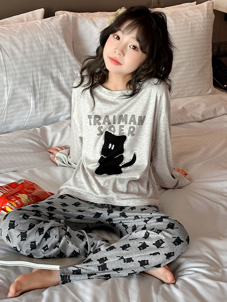 2026新款儿童长袖家居服薄款睡衣套装莫代尔女童睡衣春秋网红爆款 — 3
