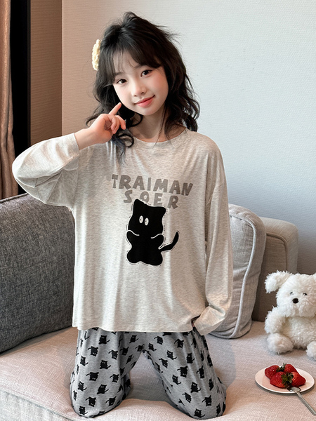 2026新款儿童长袖家居服薄款睡衣套装莫代尔女童睡衣春秋网红爆款 — 5