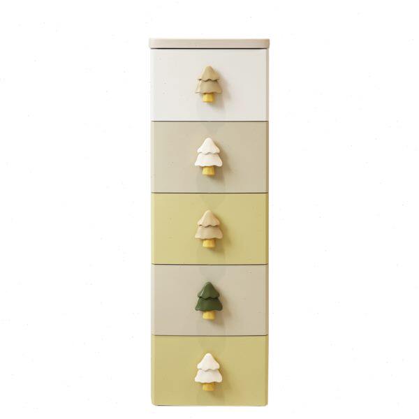 Bedroom bedside table embroidered children's wardrobe cream storage cabinet storage multi-layer Sichuan drawer cabinet forest installation free