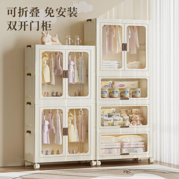 简易衣柜家用客厅衣柜免安装卧室柜多功能衣服收纳收纳柜防尘幼儿