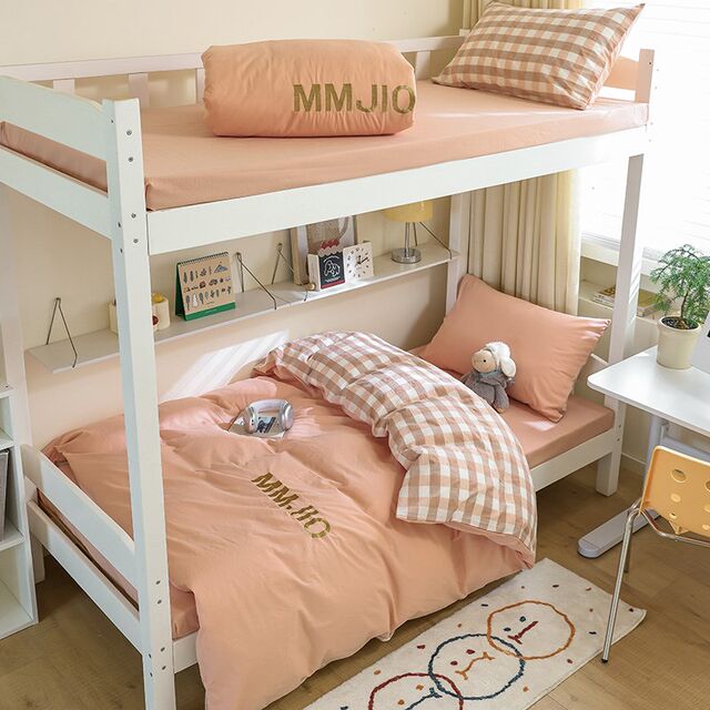 Full cotton washing A-Cotton student dormitory three-piece set Bedding dormitory pure cotton bed sheet quilt cover bed cover four-piece set
