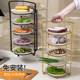 Multi-layer vegetable rack floor-standing storage rack vegetable rack side dish plate multi-function kitchen storage bowls and dishes wall hanging