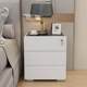 V bedside table solid wood ecological board paint bedside cabinet with lock simple modern bedroom glass storage cabinet complete