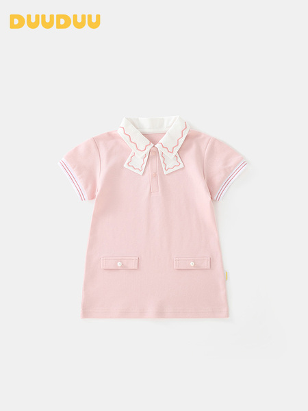 DUUDUU女童夏季短袖连衣裙婴儿薄款POLO裙宝宝纯棉T恤裙子外出服