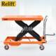 Mobile manual hydraulic lift platform car 2 tons scissors hand-push hydraulic lift loading and unloading platform