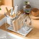 Cutting board kitchen-style integrated punch-free storage rack seat storage rack chopstick cage multi-function knife pot cover knife rack