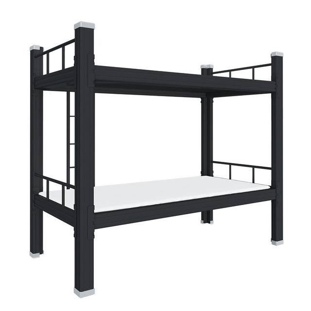Bed and lower bunk staff school dormitory bed profile apartment single double wrought iron splicing bed construction site double steel frame bed