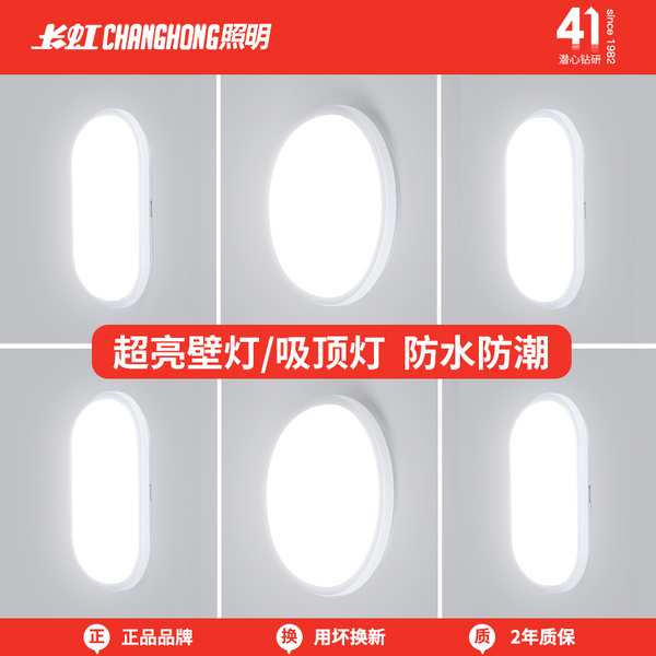 长虹照明led壁灯楼梯走廊过道户外防水阳台简约厕所卫生间吸顶灯