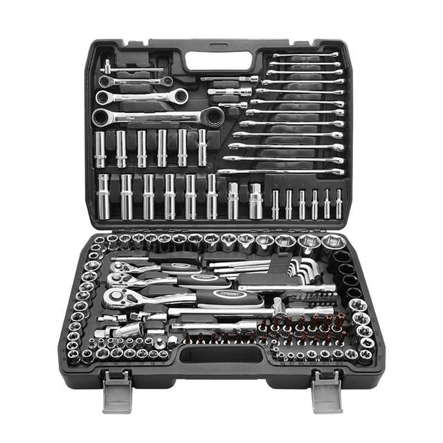 Sleeve wrench repair combination auto repair parts auto repair multi-function hardware toolbox set