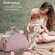 Simple woven portable baby diaper basket multi-function cotton rope sorting storage basket office worker mother handbag