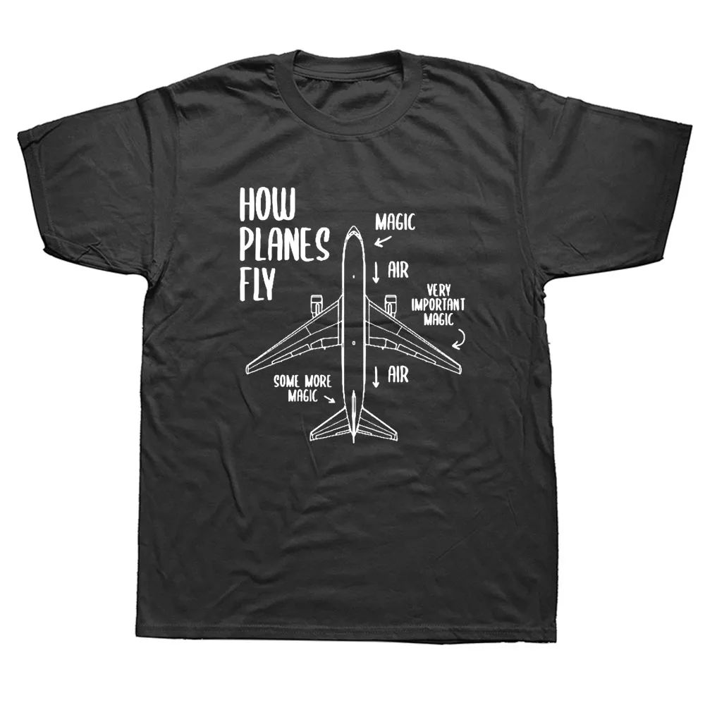 NOVELTY HOW PLANES FLY ENGINEER PILOT AIRPLANE T-SHIRT MENS