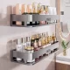 Gun ash bathroom storage rack wash basin without punching bathroom wall-mounted balcony wall bathroom storage rack