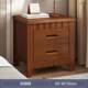 Lw0 No installation Chinese simple solid wood bedside table bedroom household lock storage cabinet rental house bedside storage