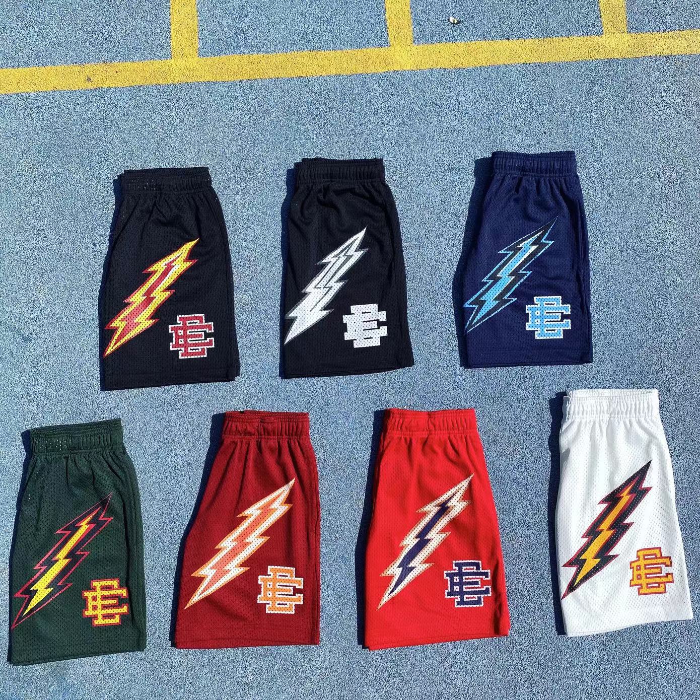 EUROPEAN AND AMERICAN HIGH STREET EE SHORTS LIGHTNING SERIES FOR MEN AND WOMEN COUPLES VERSATILE