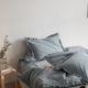 Nordic solid color cotton four-piece quilt cover bed cover sheet single bedding three-piece bedding bedding