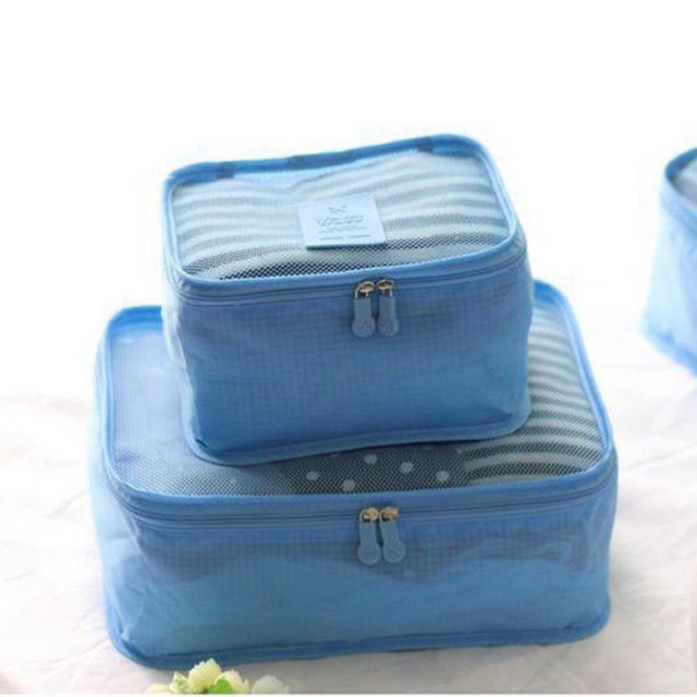 Professional six-piece travel supplies classification storage bag waterproof portable toiletries sorting bag