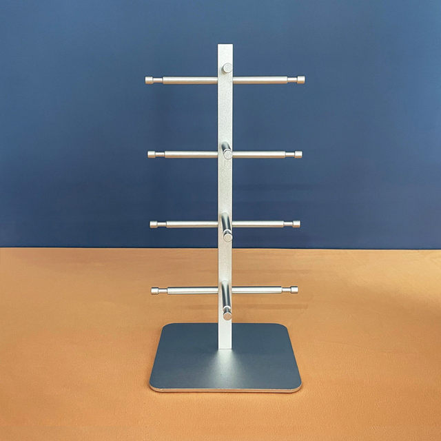 Metal glasses display stand High-end aluminum-magnesium alloy storage stand Glasses store high cabinet display props in the space