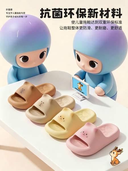 儿童拖鞋女童2026新款夏季防滑防臭软底家居室内洗澡女孩凉拖男童