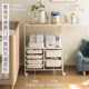 Kitchen sideboard multi-layer storage rack floor-standing storage cabinet multi-function living room movable cart for household use