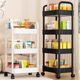 Wheeled cart toilet storage storage t rack living room floor mobile snack storage rack household multi-layer storage