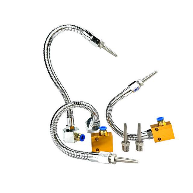 Long pointed metal hose blowing nozzle bullet adjustable snake-shaped tube jet nozzle single hole straight blowing nozzle