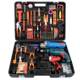 Household tool box hand-electric drill angle grinding lithium electric drill set hardware multi-function set maintenance electric tools