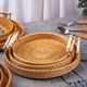 New direct sale Vietnamese rattan tray rattan storage basket double ear bread fruit dessert picnic tray desktop