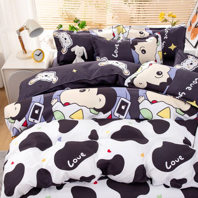 Cow Xiaoxin dirt-resistant quilt cover single piece girl heart sheet quilt cover cartoon college dormitory single three-piece set women