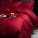 Light luxury wedding four-piece set 100S long velvet cotton jacquard quilt cover burgundy bed sheet wedding bedding