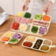 Hot five-piece side dish creative home kitchen dish preparation dish home hot pot onion ginger garlic storage tool