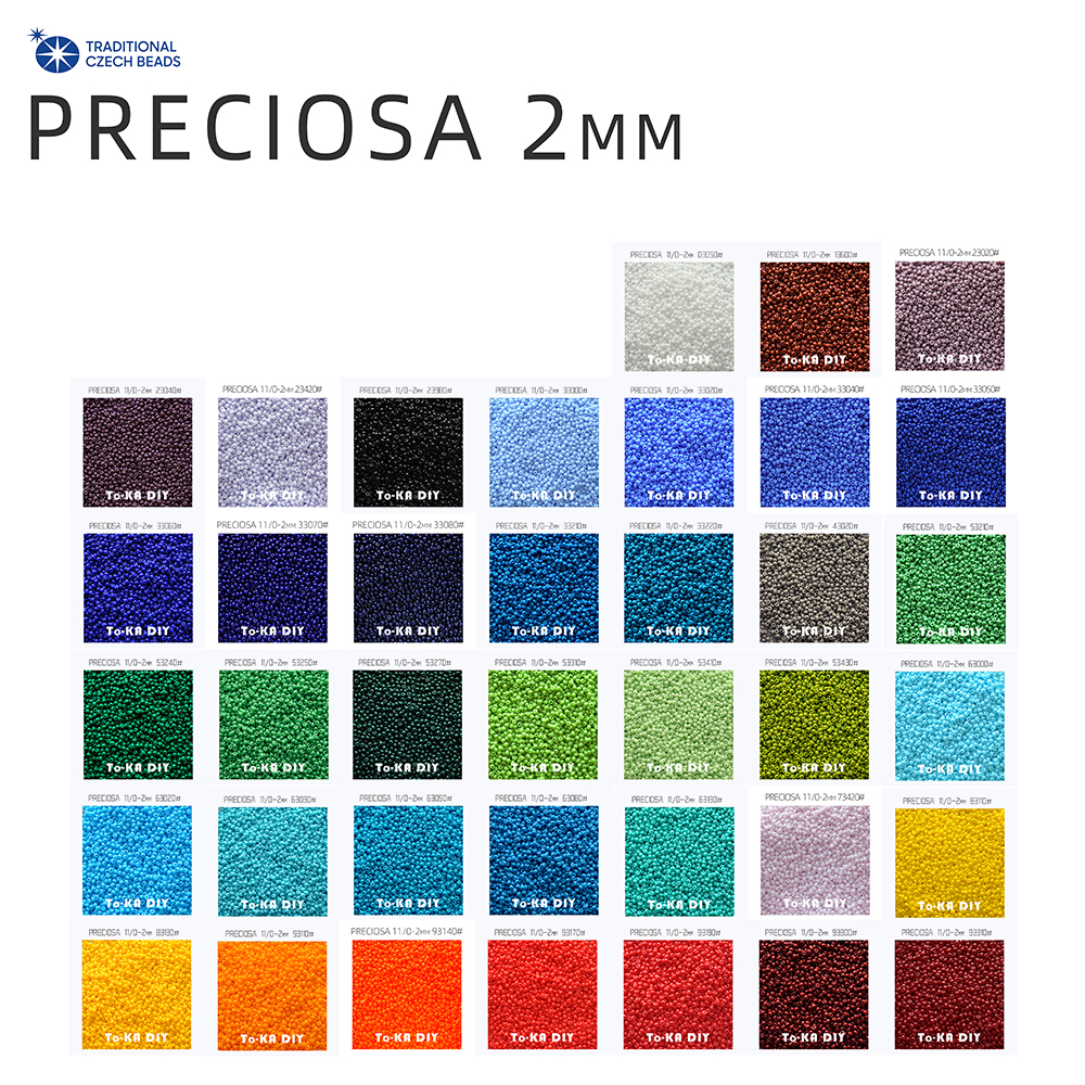 Чешский бисер PRECIOSA бисер из бисера PRECIOSA импортный рисовый бисер 2 мм 38 цветных стеклянных бусин diy Изображение 1