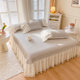 Spot Princess Fengliang F Doudou Ice Silk Cool Mat Three-piece Set Summer Household Washable Bed Sheet Y Bed Skirt Bed Cover