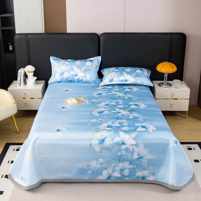 2025 new model 024 summer new model cold 2 mat machine washable seasonal mat summer mat silk sheet three-piece set Class A
