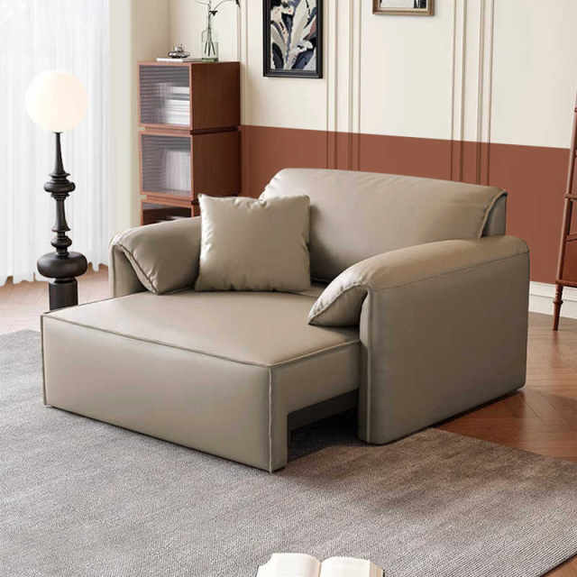 Simmons Elephant Ear Electric Function Leather Sofa Bed Italian Minimalist Living Room Zero Against the Wall