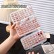 Wearing armor storage box Large capacity nail art storage box Z triple folding nail art multifunctional transparent jewelry storage box