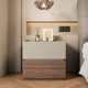 Full solid wood simple modern bedside table bedroom home high-end light luxury bedside storage building block storage cabinet complete