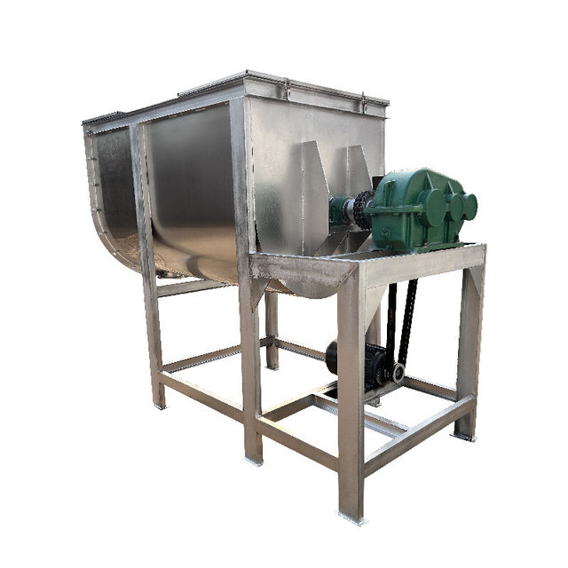 Stainless steel horizontal u-shaped screw belt mixer Food grade powder mixer Dry powder mortar glue mixer
