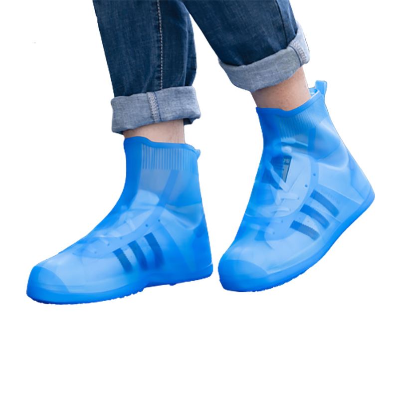 RAIN BOOTS MENS AND WOMENS SHOE COVERS WATERPROOF NON-SLIP OUTER WEAR RAIN BOOTS COVER SILICONE RAIN-PROOF CHILDRENS WATER SHOES THICKENED WEAR-RESISTANT RAIN BOOTS