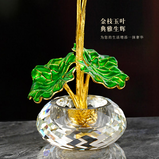 Lotus Crystal Ornaments Festival Lotus Souvenirs Décorations Lotus Léger Luxury Room Home High-Dee Living Room Entrance