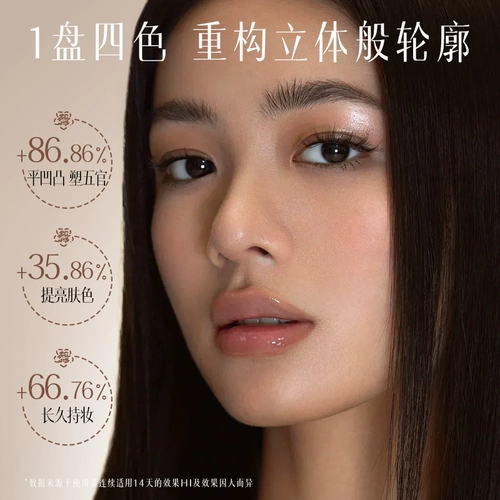 Матовая осветляющая палетка для конкурирования, базовый хайлайтер для контуринга, тени, комплексная база под макияж, четыре цвета