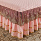 Cotton thickened bed skirt three-piece set plus cotton bed cover Korean princess style lace solid color bed sheet 1.8M non-slip bed cover