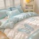 Spring and summer style princess style four-piece set wash cotton girl's heart quilt cover bed sheet bedding small fresh bed cover 4