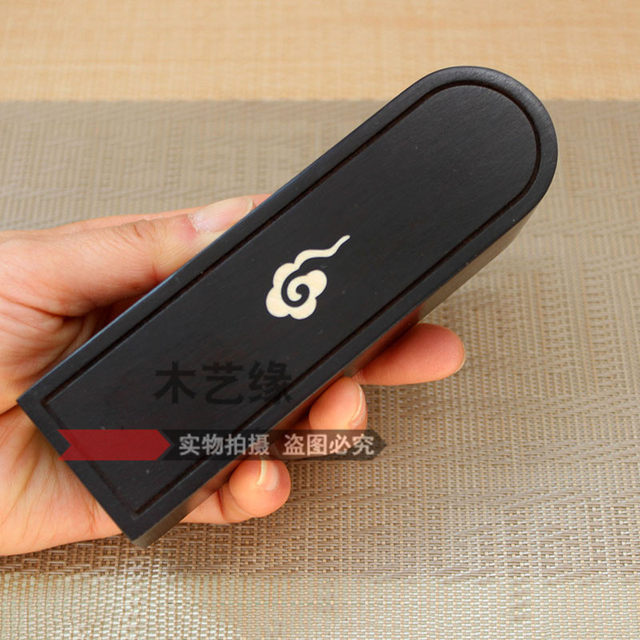 High-end whole wood trough mahogany seal and purple sandalwood solid wood private seal box with ink lattice portable seal storage box