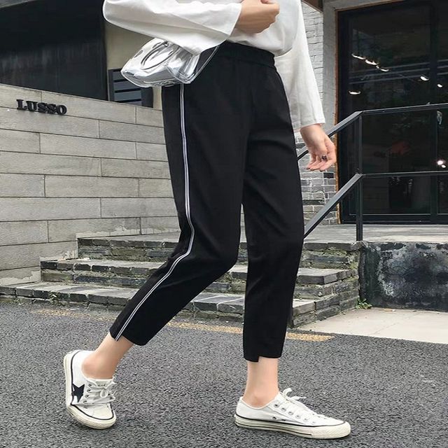 Nine-point sports pants for women in summer thin large size fat vmm new loose slim casual harem pants small feet radish