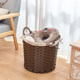 Dirty laundry basket household imitation rattan toy storage basket bedroom bathroom woven laundry basket storage basket large-sized dirty laundry basket