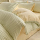 Small and fresh solid color four-piece set simple light luxury style bubble quilt cover washing cotton sheet bedding cover bedding cover bedding cover