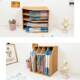 Zaka stand vertical and horizontal dual-purpose small book lwxsj storage rack magazine book a4 paper k dormitory rack table solid wood multi-layer